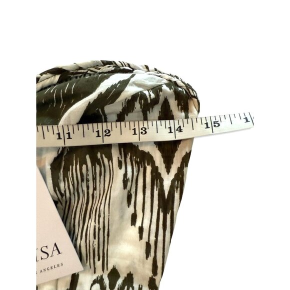NWT Misa Los Angeles Ikat Print Bustier Crop Top Olive & White XS - Picture 7 of 9